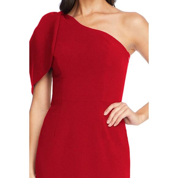 Dress the Population Tiffany One Shoulder Bow Sheath Dress Garnet Red XXL NWT - Picture 2 of 14